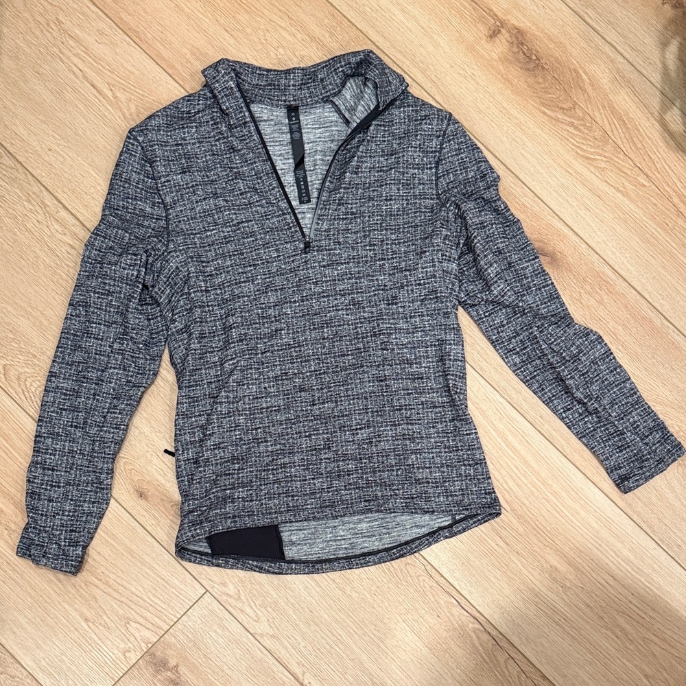 Lululemon Athletica Black and Gray Quarter-Zip Pullover